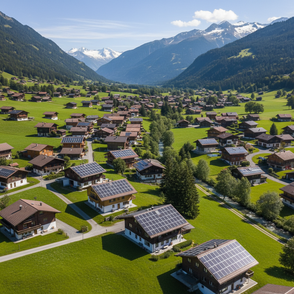 Photovoltaik-Module bei Sonnenschein